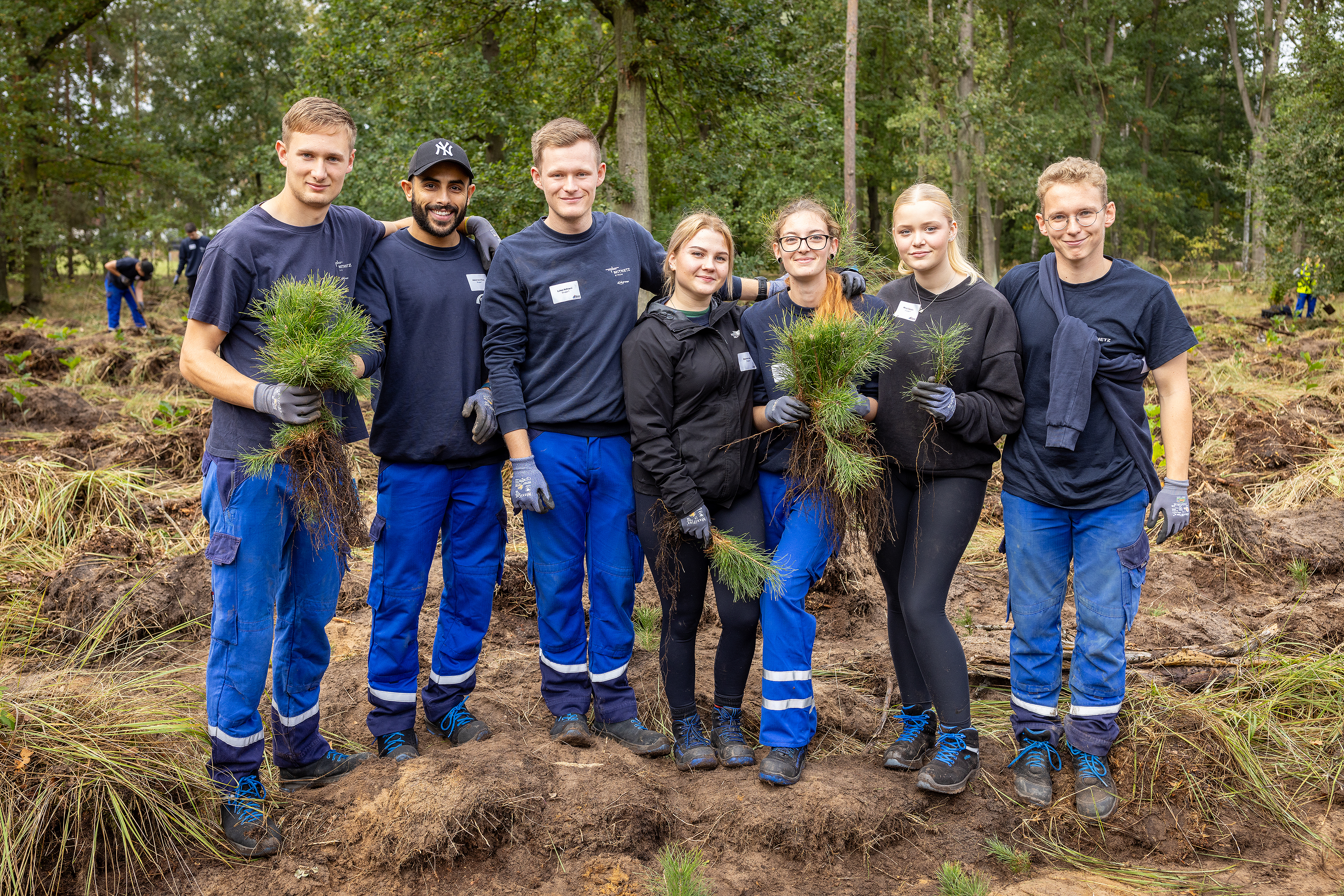 Baumpflanzaktion Falkenberg, Azubis