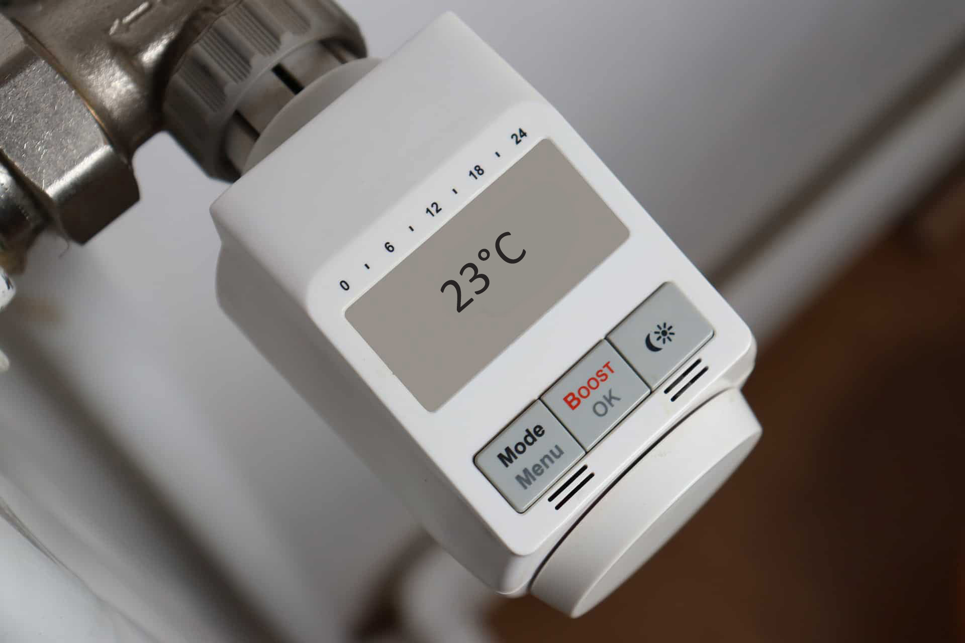 Thermostat mit Temperaturanzeige