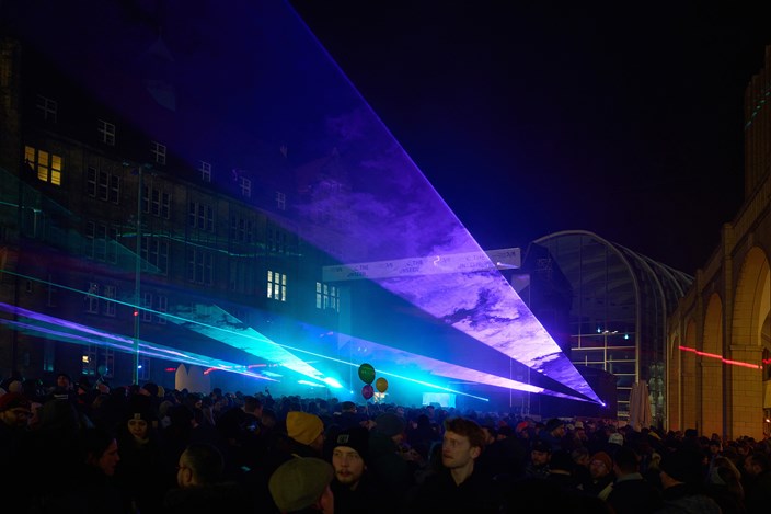 Eröffnung Kulturhauptstadt Chemnitz 2025, Lasershow Eröffnung Kulturhauptstadt Chemnitz 2025, Lasershow