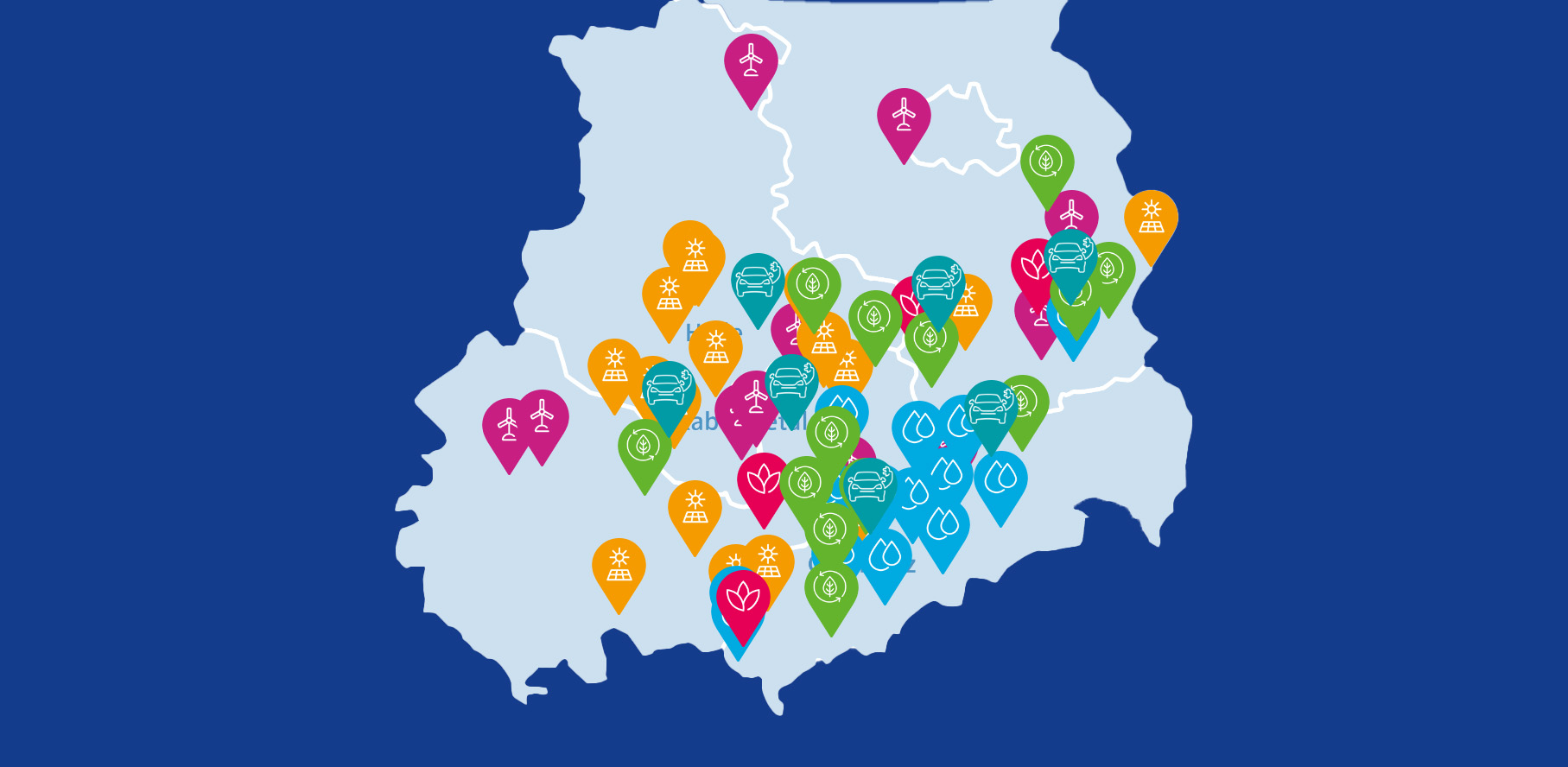 Karte nachhaltige Projekte