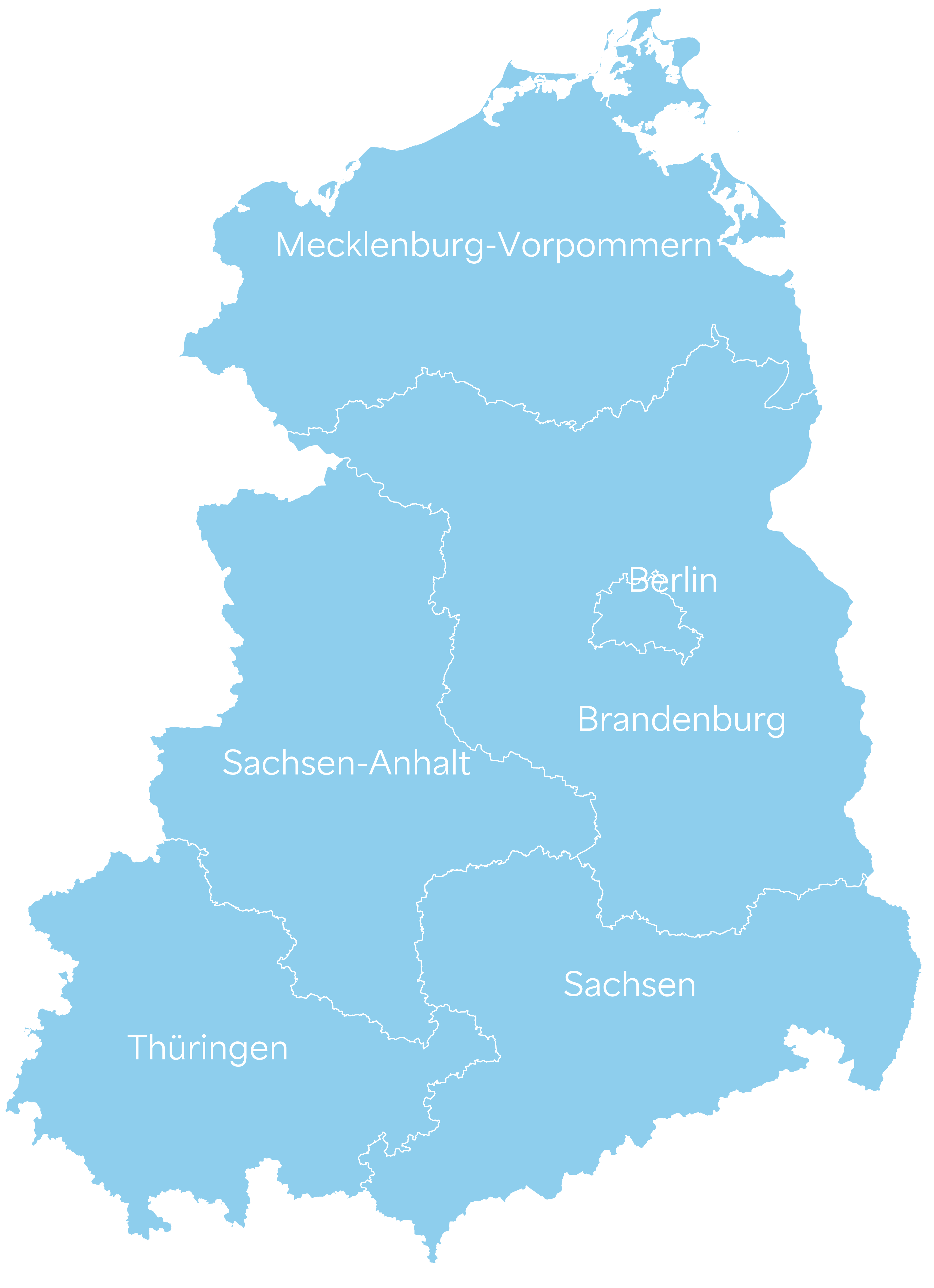 Karte Ostdeutschland