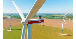 Windrad mit enviaM-Logo Windrad mit enviaM-Logo