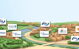 Modell Landschaft Logos enviaM-Gruppe Modell Landschaft Logos enviaM-Gruppe