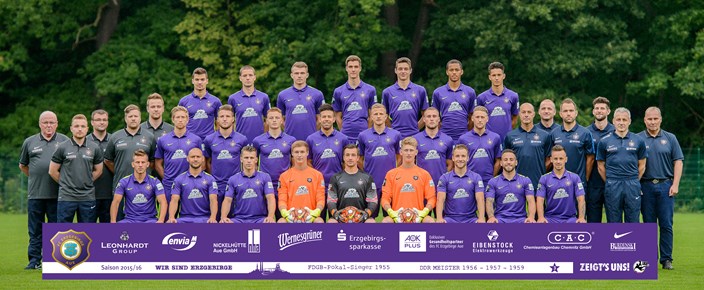 Mannschaftsfoto FC Erzgebirge Aue Mannschaftsfoto FC Erzgebirge Aue