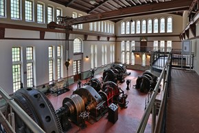 Blick von der Galerie in das historische Maschinenhaus Blick von der Galerie in das historische Maschinenhaus