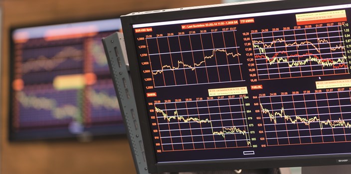 Monitor mit Börsendaten Monitor mit Börsendaten