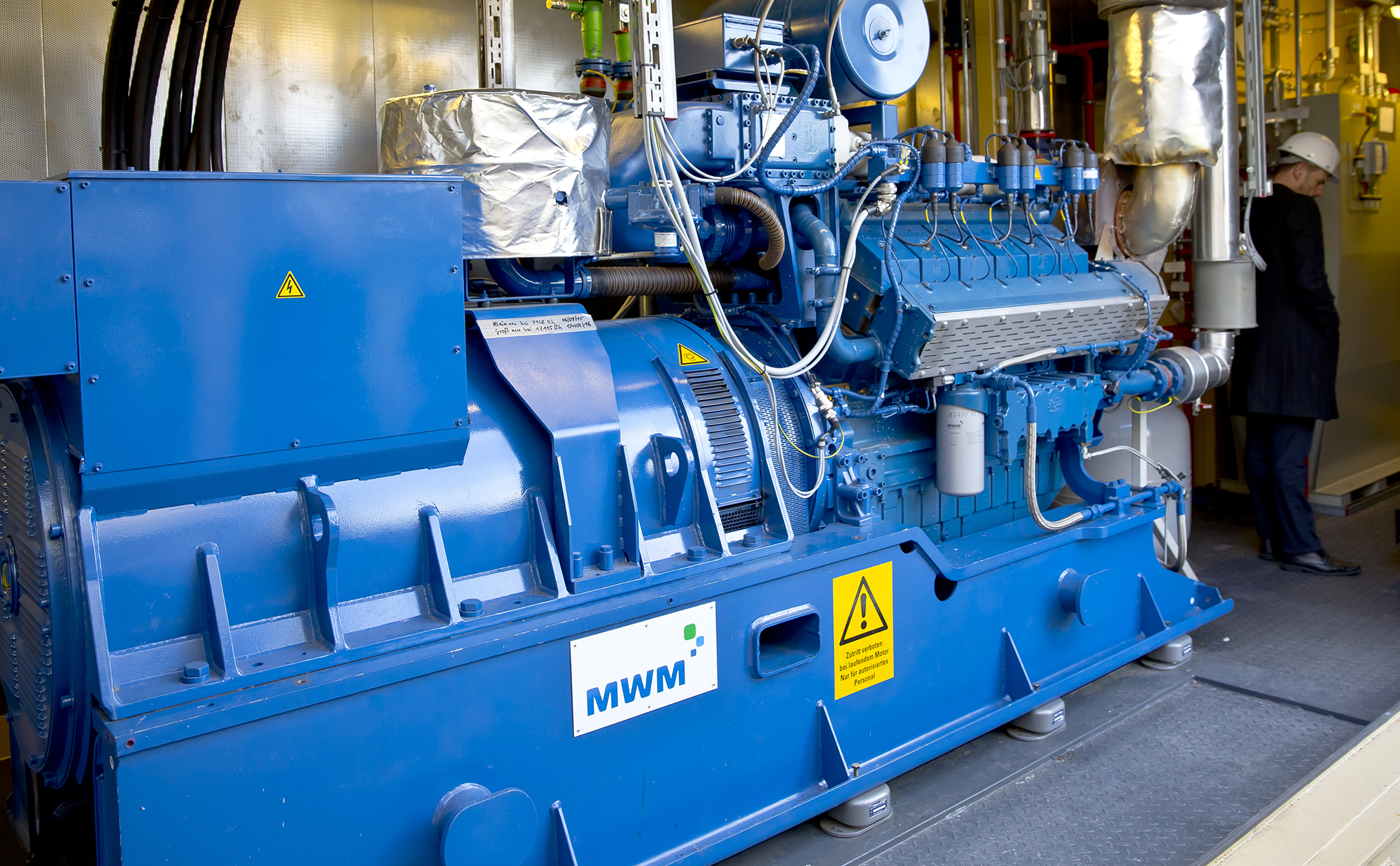 Maschine im Innern des BHKW-Plauen