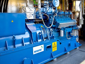 Maschine im Innern des BHKW-Plauen Maschine im Innern des BHKW-Plauen