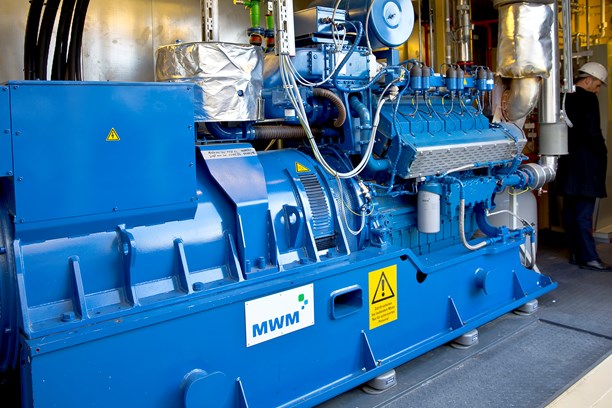 Maschine im Innern des BHKW-Plauen Maschine im Innern des BHKW-Plauen